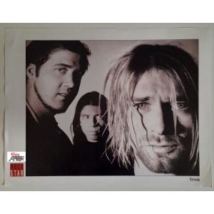NIRVANA  / RADIOHEAD  -  Maxi foto bifacciale B/N  allegata  a ROCKSTAR   NUOVA