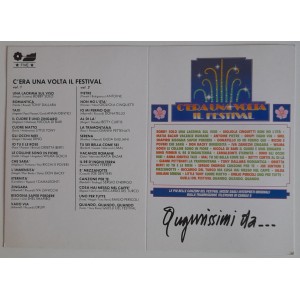 C'ERA UNA VOLTA IL FESTIVAL Biglietto di auguri  autografato  promo  NUOVO