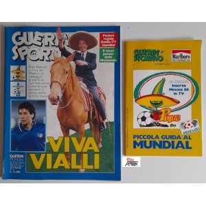 GUERIN SPORTIVO  n. 21 Maggio 86 + POSTER + PICCOLA  GUIDA AL MUNDIAL MEXICO  86