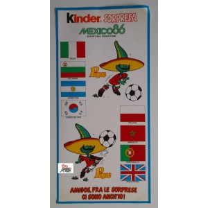 Adesivo  MEXICO 86 -  KINDER SORPRESA  -   PIQUE   NUOVO