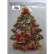 Decorazione  bifacciale ALBERO di   NATALE  in  Cartoncino  con Glitter