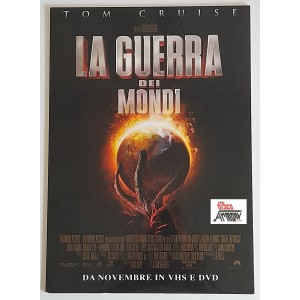 LA GUERRA dei MONDI  - Cartello  promo film da banco   VHS /DVD   2005 -   NUOVO