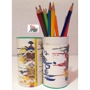 Portamatite " BENNY & JOON "   in cartoncino  colorato  + 12 Matite colorate