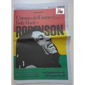 L'UOMO DELL' ANNO  E' BOB MARLEY   "ROBINSON  / La   REPUBBLICA "  del  05.01.25
