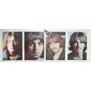 The   BEATLES   set  4 maxi foto ritratti  a colori / Usate  con segni del tempo