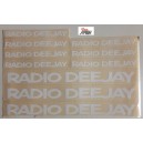 Radio DEEJAY - 10 Adesivi misti (Vintage / 15,0 X 2,0 cm. / 30,0 X 3,5 cm. )