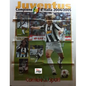 JUVENTUS  28* scudetto  Campione d' Italia 2004 / 2005   Poster  allegato STADIO