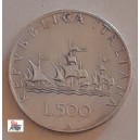 Moneta da Lire 500 del 1958 - REPUBBLICA ITALIANA (Caravelle/ Circolata)