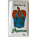 Adesivo - TEQUILA & PEPPERONE (Vintage - 9,5 X 5,0 cm. circa ) NUOVO