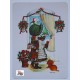 STAMPE AUTOADESIVE  di NATALE   4 pezzi  - per vetri  23 X 17 cm - Nuove Vintage