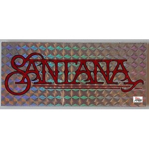 "SANTANA"   Adesivo  prismatico    (11.0  X  5.0  cm.  /  NUOVO /  VINTAGE)