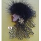"PROFILO  DONNA con CAPPELLO "  (spilla  / pins   -  vintage)