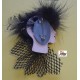"PROFILO  DONNA con CAPPELLO "  (spilla  / pins   -  vintage)