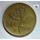 Moneta  da Lire 20 del 1957  - REPUBBLICA ITALIANA  (Ramo di Quercia/ Circolata)