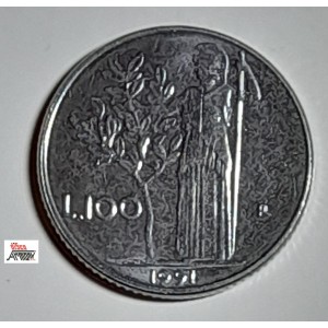 Moneta da Lire 100 mini  - 1991  REPUBBLICA   ITALIANA   (Circolata)