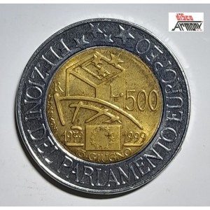 Moneta  Lire 500 / 1979 -  1999  ELEZIONE DEL PARLAMENTO EUROPEO  (Circolata)