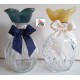 ACQUACHIARA - 2  Boccette  per profumo con centro fiore in argento - Nuove