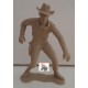 Coppia COW-BOY in duello in plastica  colore Beige H 13,5 cm  /  anni '60