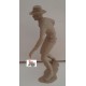 Coppia COW-BOY in duello in plastica  colore Beige H 13,5 cm  /  anni '60