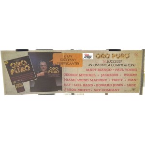  "ORO PURO 5 " compilation -   vetrofania   promo   album del  1985