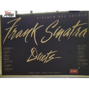 "FRANK SINATRA -  DUETS "     vetrofania   promo dell' album  del 1988 -nuova