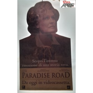 "PARADISE ROAD"  -   vetrofania  sagomata   promo film in  VHS  del   1997