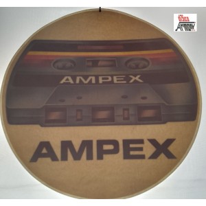 "AMPEX"  nastri  magnetici e attrezzature audio ... vetrofania   promo nuova