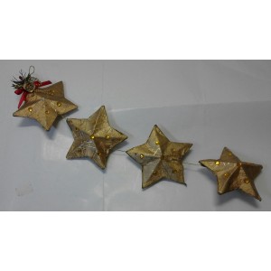 Addobbo 4 STELLE dorate da appendere