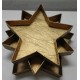 Set 3 CONTENITORI a forma di STELLE con COPERCHI  in cartone  dorato