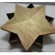 Set 3 CONTENITORI a forma di STELLE con COPERCHI  in cartone  dorato